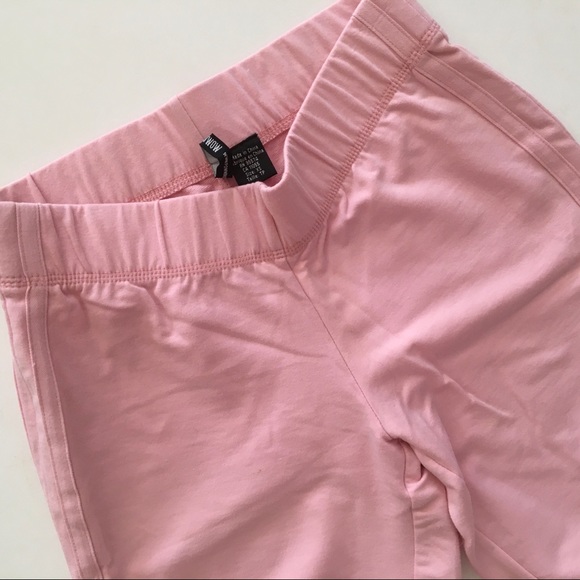 90s Baby pink stretch cotton track pants with zippered ankle slits. - Picture 3 of 7